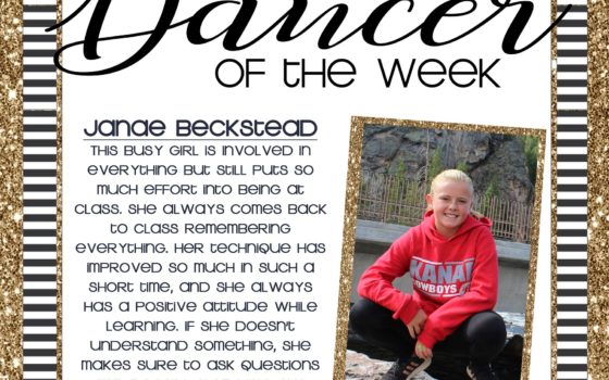 Dancer of the Week – Janae Beckstead